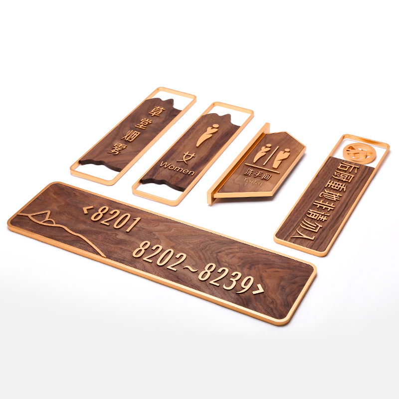 FIREFLY custom Acrylic led Door Plates wooden door room number Name Sign hotel sign