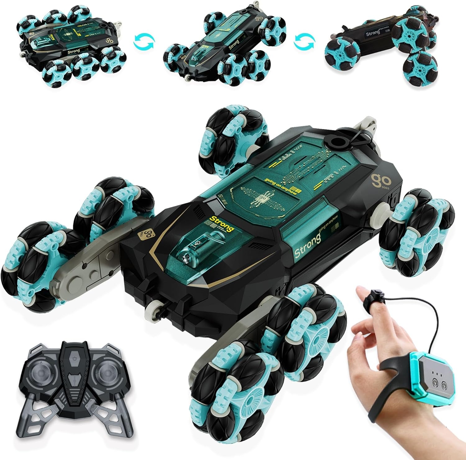 EPT 2.4GHz Rc Stunt Sprayer Toy Car Climb Stairs Gesture Induction Six-Wheel Drift Remote Control Car Toy