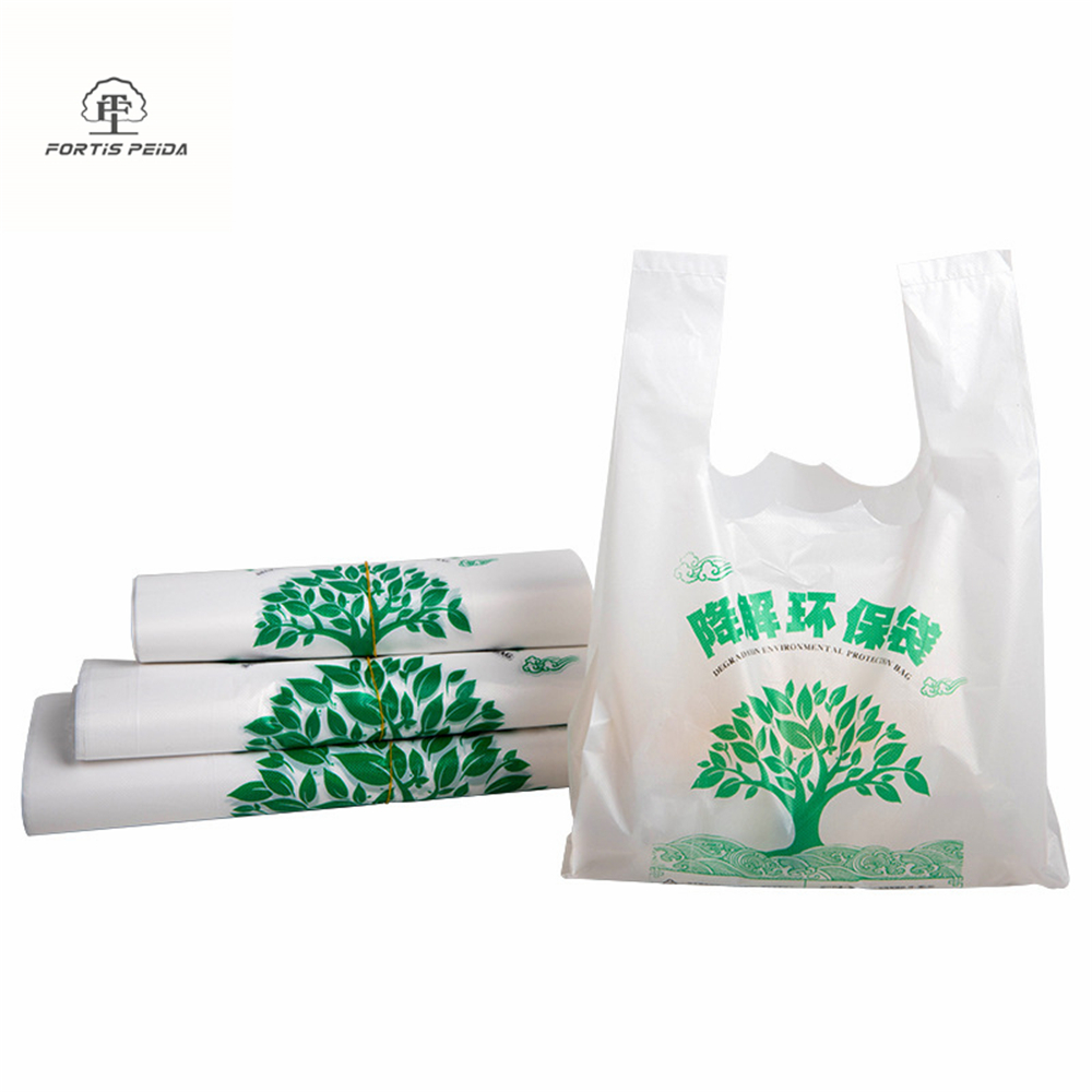 100% biodegradable bag biodegradable t-shirt bag