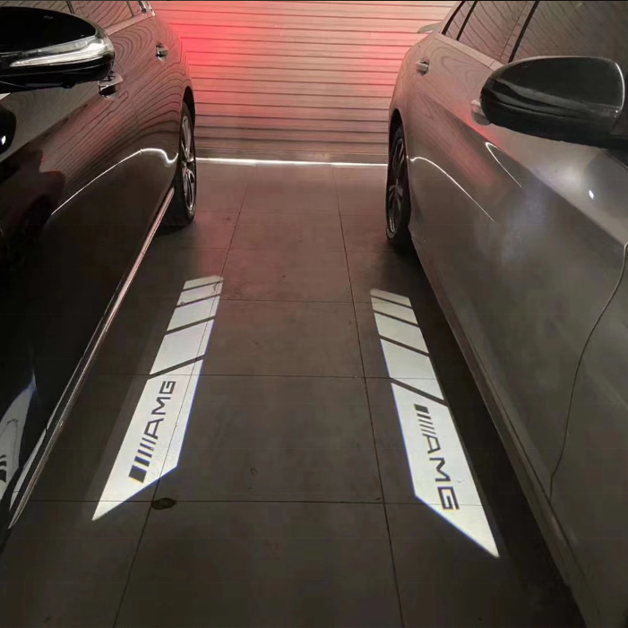 Автомобильное зеркало заднего вида, светодиодное освещение для Mercedes Benz AMG, проектор логотипа C E W205 W213, класс для Mercedes Benz, приветственное зеркало, освещение
