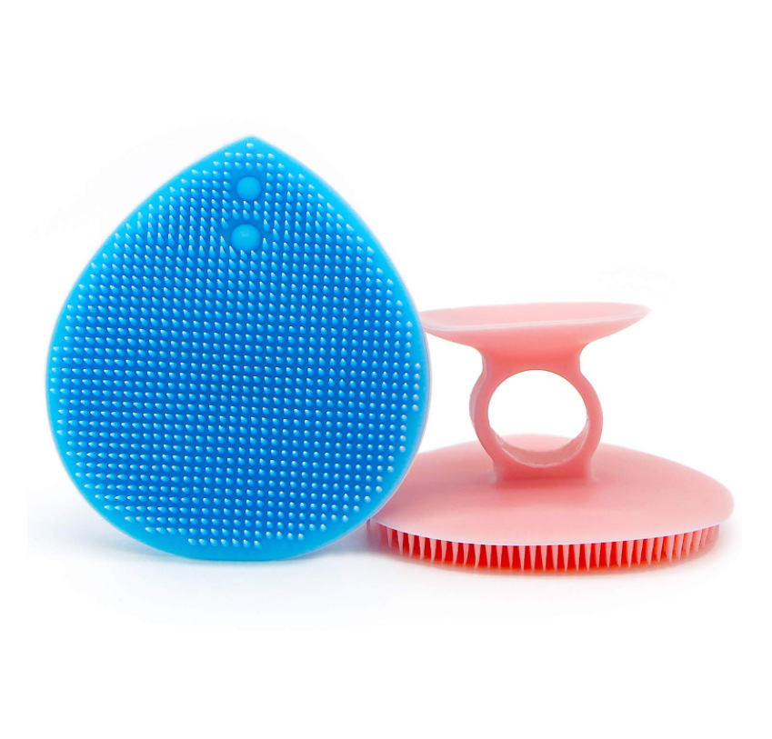 4 Pack China Manufacturer Round Shape Silicone Face Cleaner Brush for Pore Face Exfoliation Woman & Baby