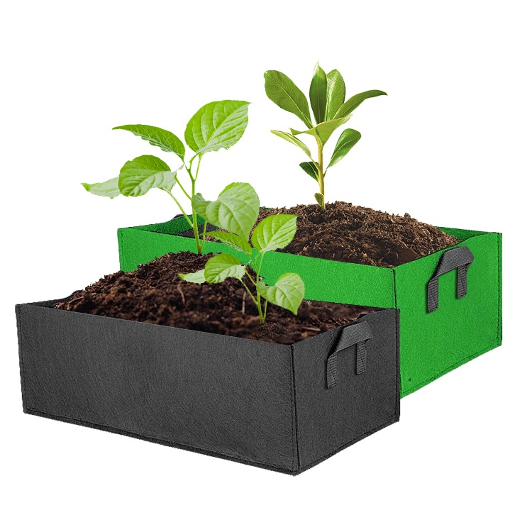 Large Capacity Customized Handle 7 8 10 30 Gallon Square Non Woven Fabrics Grow Bag Plant Nursery Pots