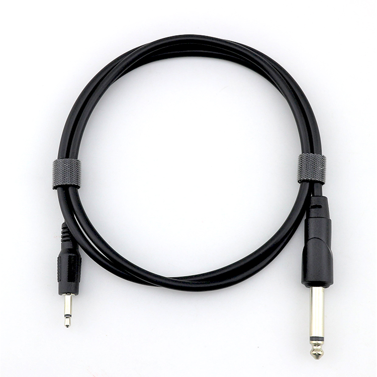 The Best Factory Hot Sales Multimedia Dc 6.5 M To Dc3.5 M Musical Instrument audio car AUX audio cable 3.5MM BLACK 1M cable