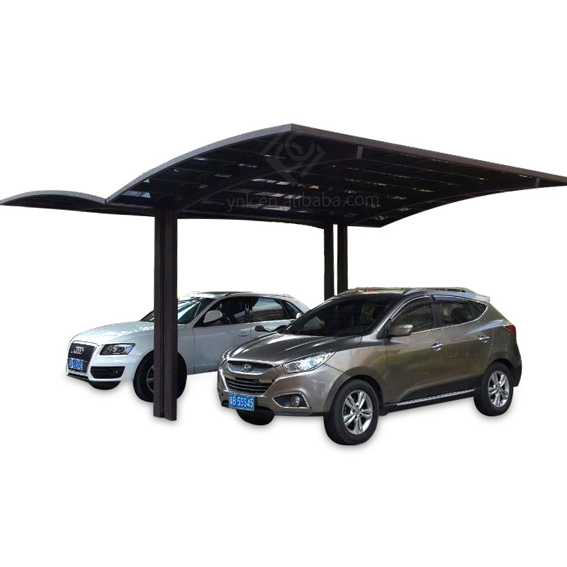 long lifespan aluminum frame polycarbonate board canopy double cars carport