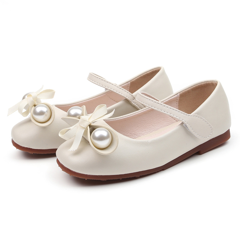 Summer Autumn New Fashion Girls Shoes Cute Bow Pearl Baby Girls Princess Shoes Soft Bottom Kids Toddler Shoes