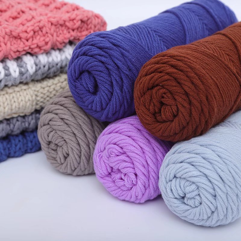 Wholesale 100% Acrylic Baby Yarn Eco-Friendly 8-Layer Handmade Sewing and Knitting Material Soft Hand-Woven Scarf for Crochet