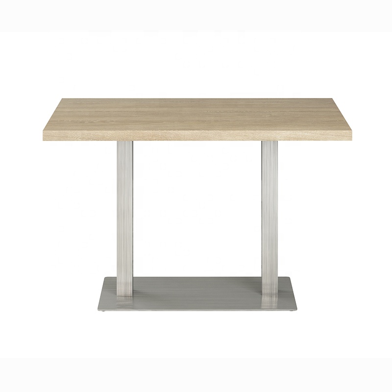 (SP-RT033) Modern High Quality restaurant Furniture Metal Base wooden coffee dining tables