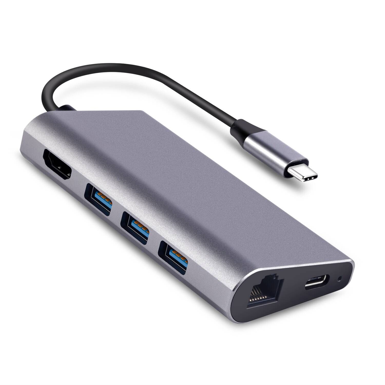 8 в 1 USB-C адаптер типа C с 4K HD Gigabit Ethernet 60 Вт USB C Power 3 USB3.1 SD TF кардридер для ноутбука Macbook