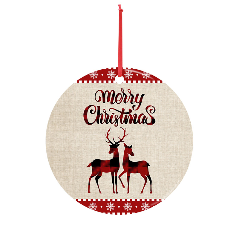 Popular Amazon Hot Sales Santa Claus One Head Resin Christmas Hanging Ornament
