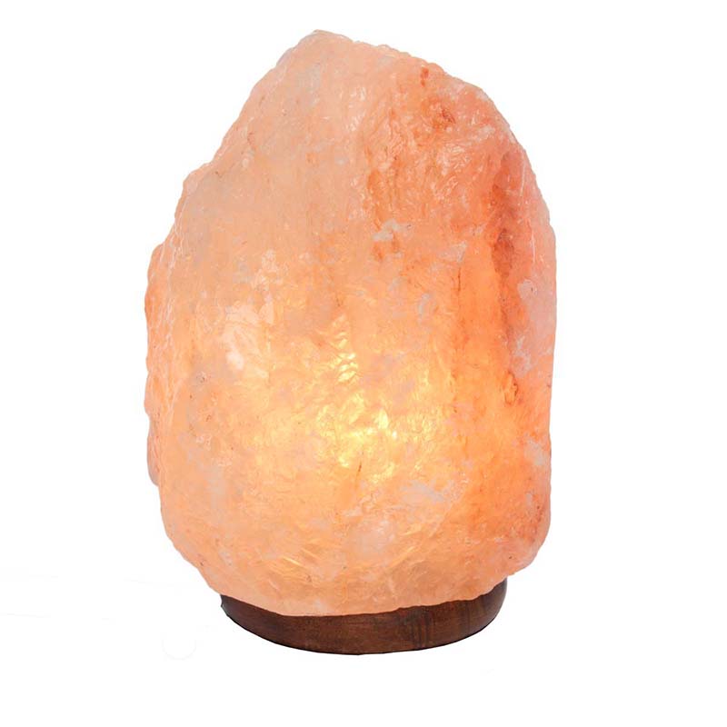 Home decoration 2-3kgs Pakistan Himalayan Natural Crystal Rock Stone Pink Salt Lamp with wooden base