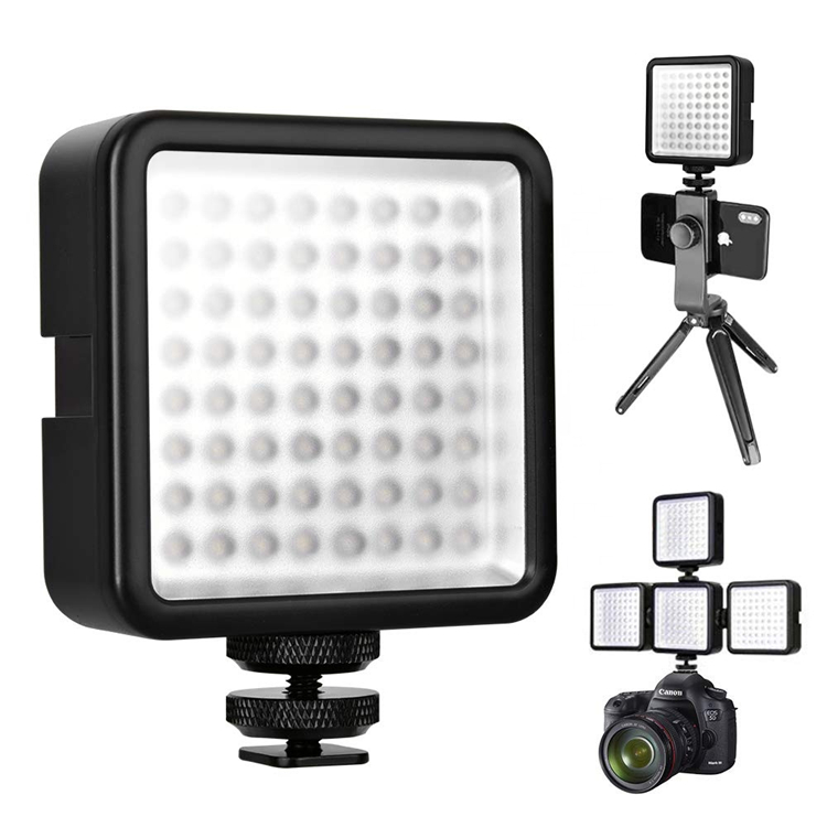 64 Led фото видео вспышки света лампы на Горячий башмак для камеры светодиодное освещение для видеокамеры трансляция