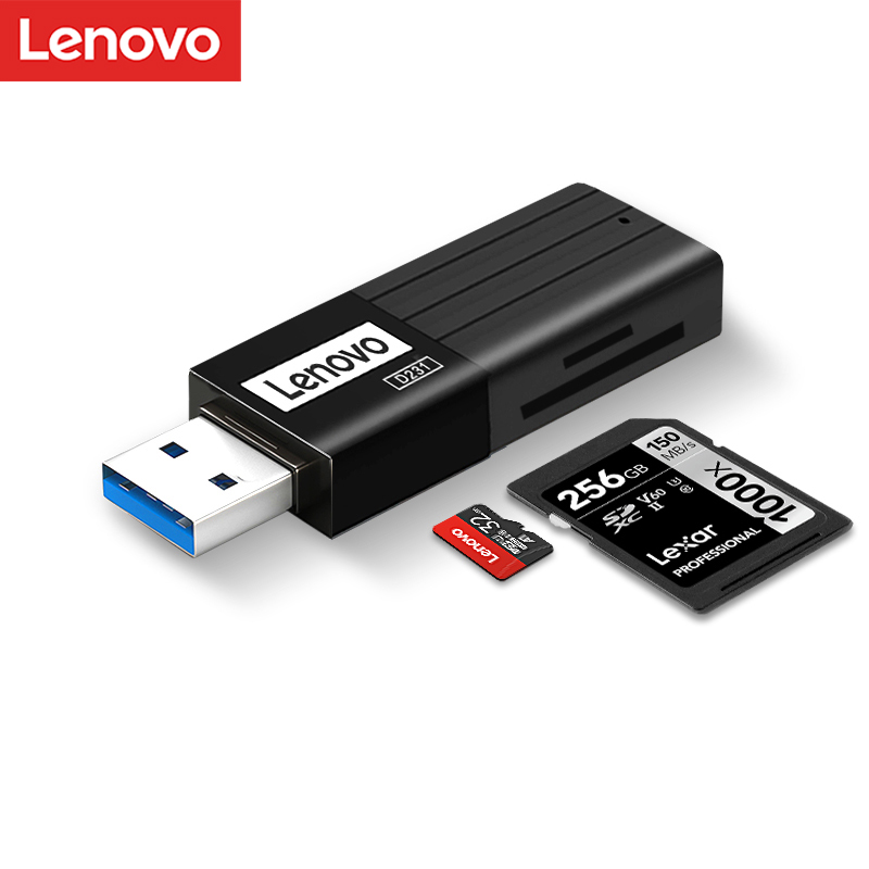 Кардридер Lenovo для SD-карт и TF-карт, 3,0 Универсальный многофункциональный кардридер для мобильных телефонов с камерой «все в одном»