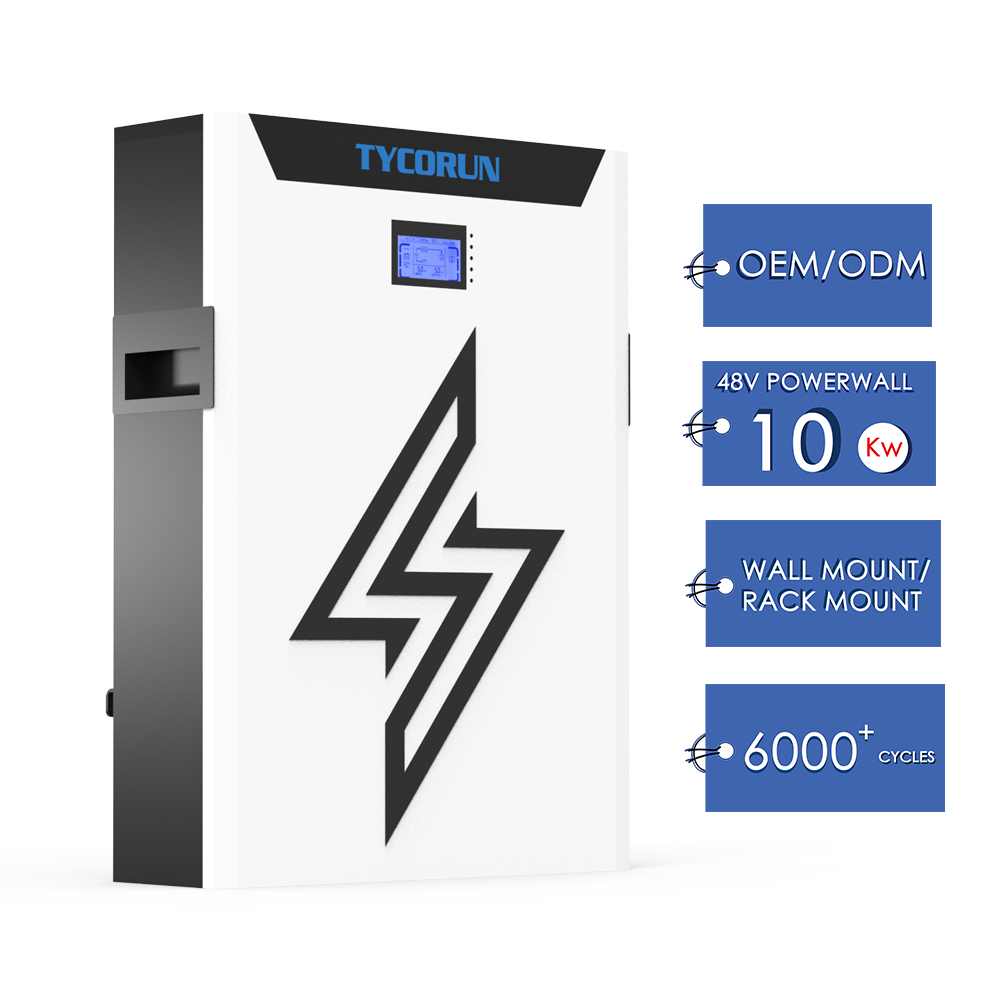 Tycorun-LiFePO4 Powerwall, литий-ионный аккумулятор, солнечная домашняя система хранения, Power Wall, 10 кВтч, 48 В, 100 Ач, 200 Ач