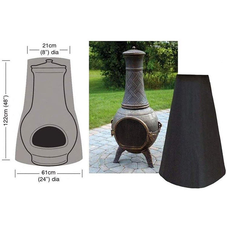 Outdoor Patio Weather-proof Waterproof Protective Chiminea Fire Pit Heater Cover Chimenea Cover