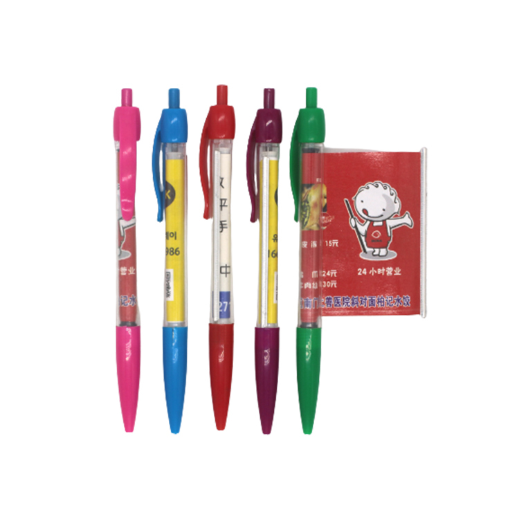 Hot selling cheap retractable eco-friendly plastic advertising calendar banner pen