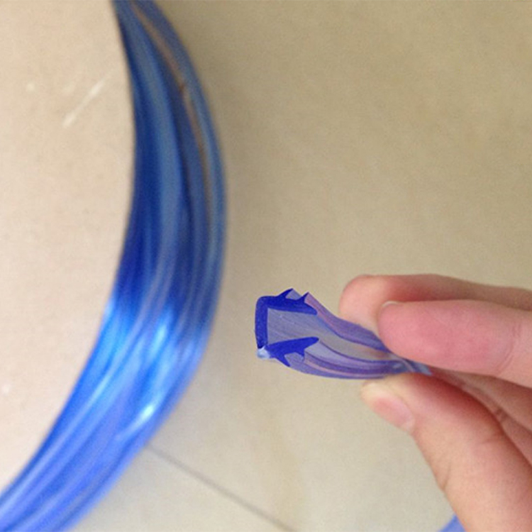 High Quality Transparent Blue 5Mm Glass Door Rubber Gasket