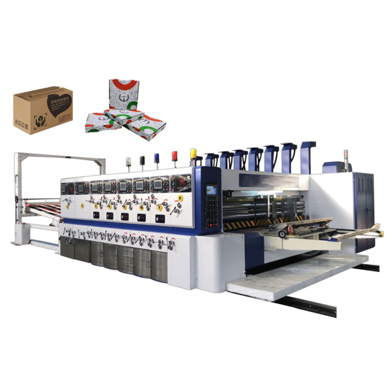 High Speed Flexo Trade Sheet Automatic 4 Color Slotting Corrugated Carton Printing Machine