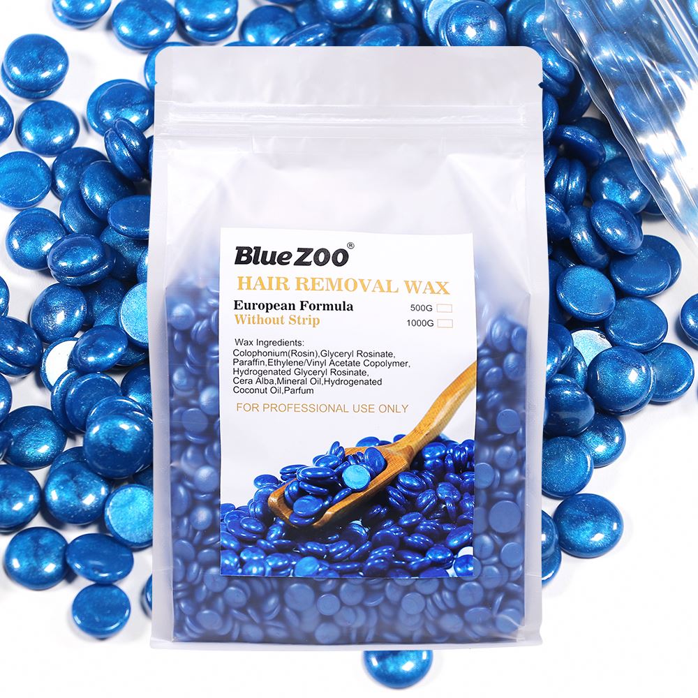 BlueZOO Европейская формула без полосок профессиональное безболезненное удаление волос мерцающие Твердые восковые бобы