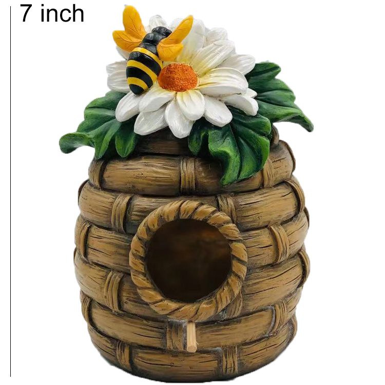 Resin Colorful Hanging Tree Bird House Cage Handpainted Birdhouse Custom Birdhouses Garden For Sale