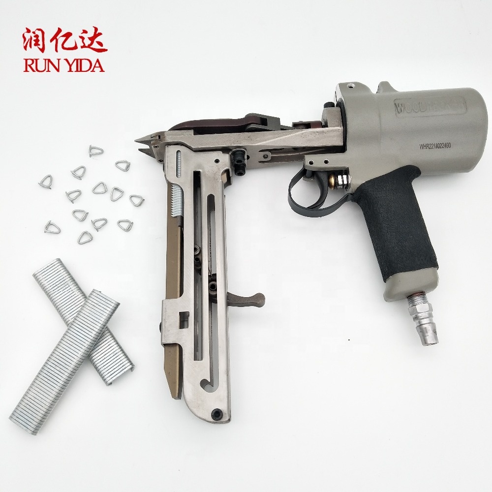 Woodpecker HR-22 15 Gauge Pneumatic D Ring Plier Hog Ring Gun for Fasten Seating Leather, Chain-link Fencing