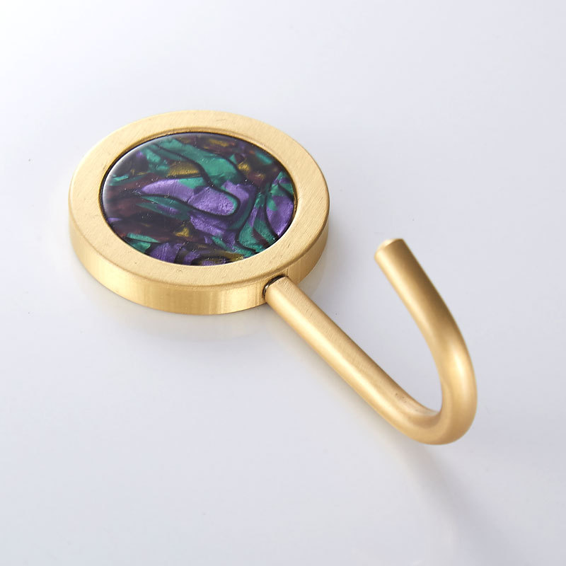 Flash Sale Brass Golden Hook Strong Load-bearing Sticky Hook Creative Clothes Towel Hook Behind the Door of the Wall