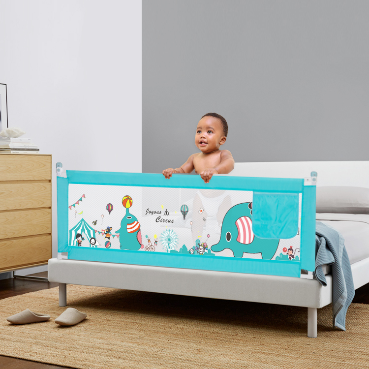 Double Button Baby Bed Rail Protection Guard For Toddlers Safety Bed Guard Kids Rail Fence For Babies And Children