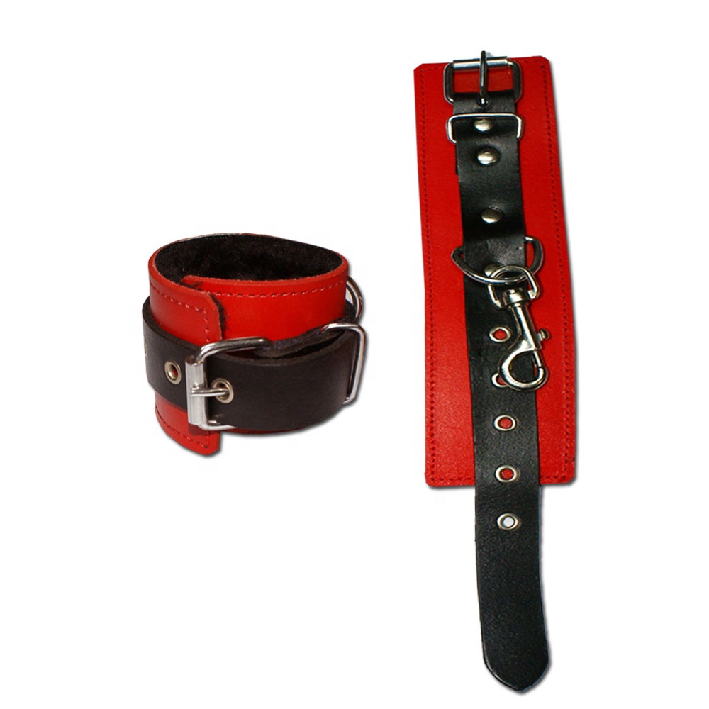 LEATHER WRIST BAND BRACELET DOUBLE STRAPS CUFFS