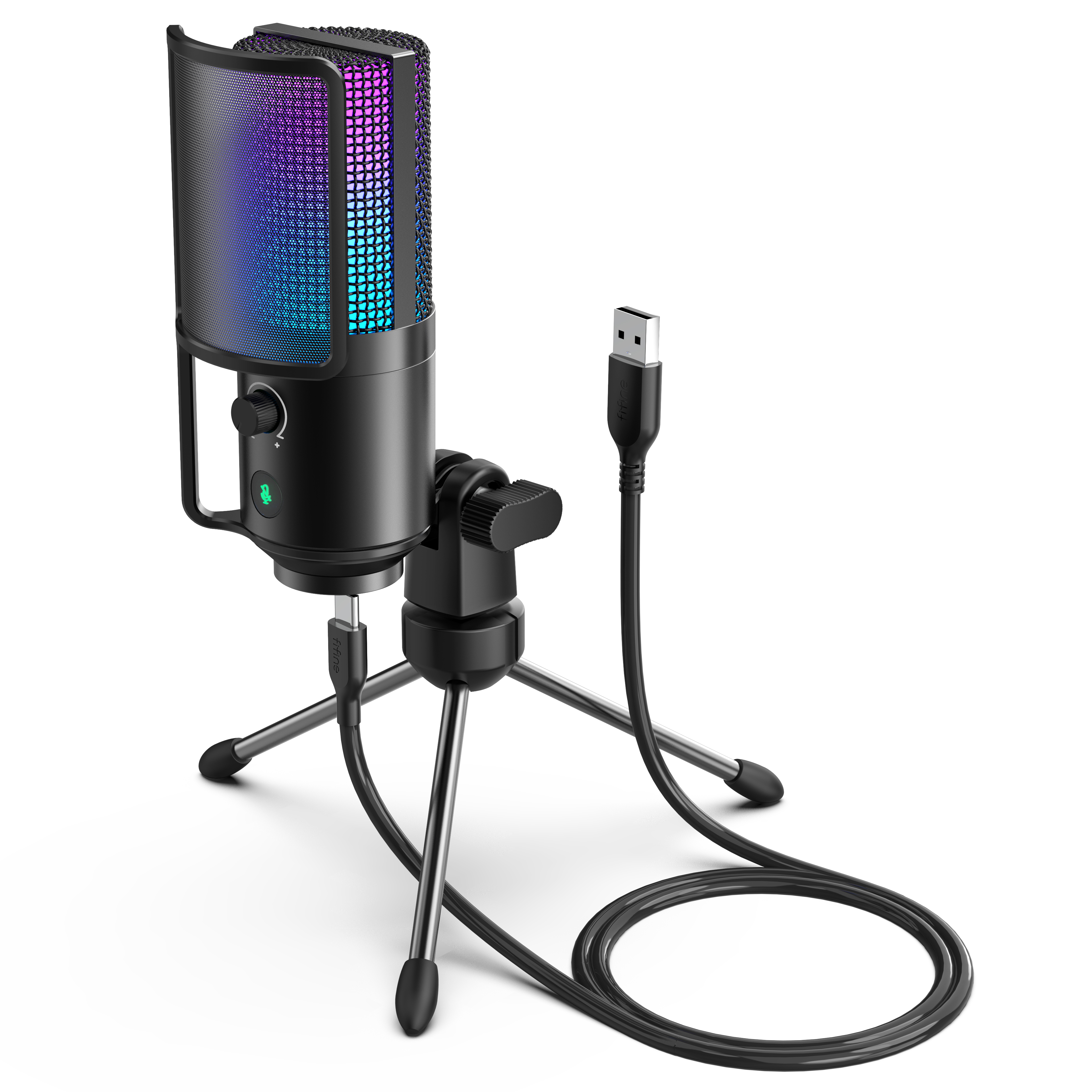 Добро пожаловать компонентов Fifine K669 PRO шумоподавление Микрофон проводной микрофон Usb Подкаст конденсаторный микрофон