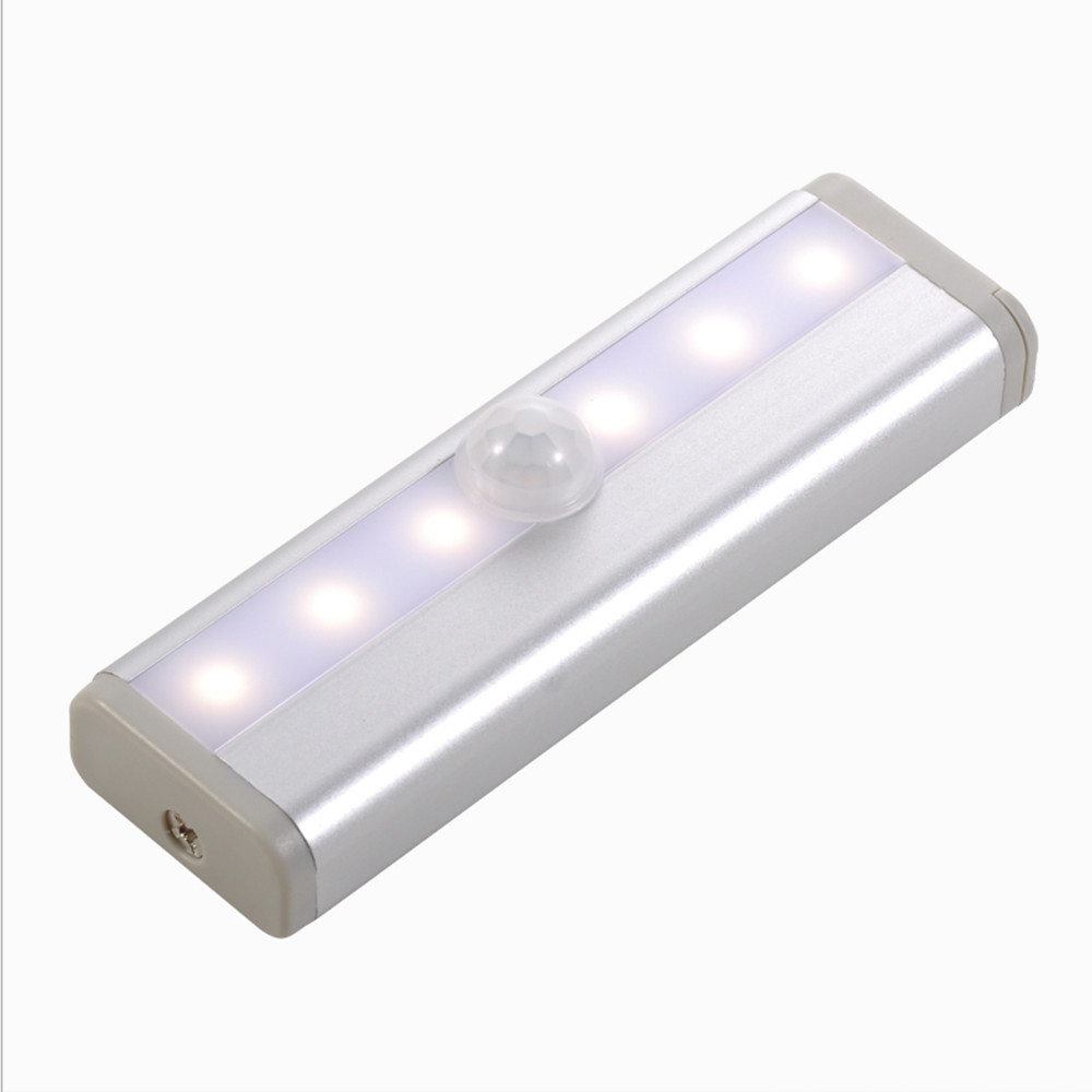 Stick на любом месте Магнитная батарея питание 6 светодио дный LED движения сенсор Шкаф Кабинет светодио дный светодиодный ночник