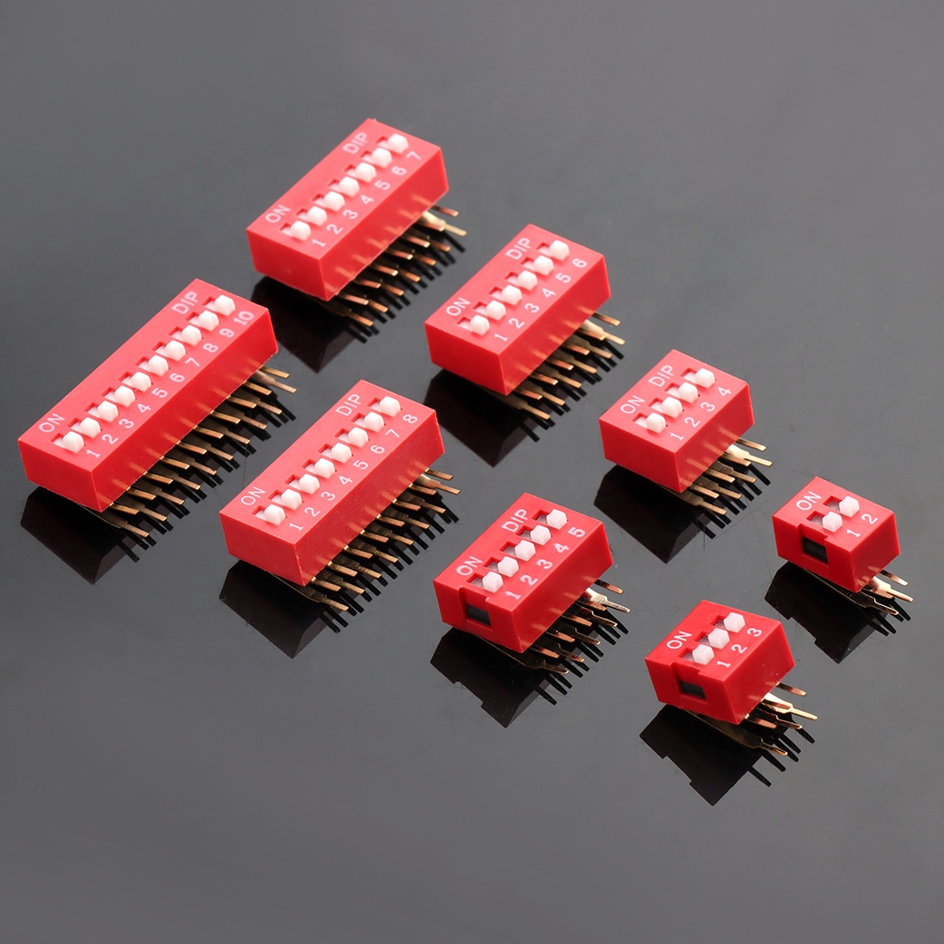 2pins-16pins Piano Dip Switches Right Angle Smd 2.54mm Pitch Pcb Dip Switches