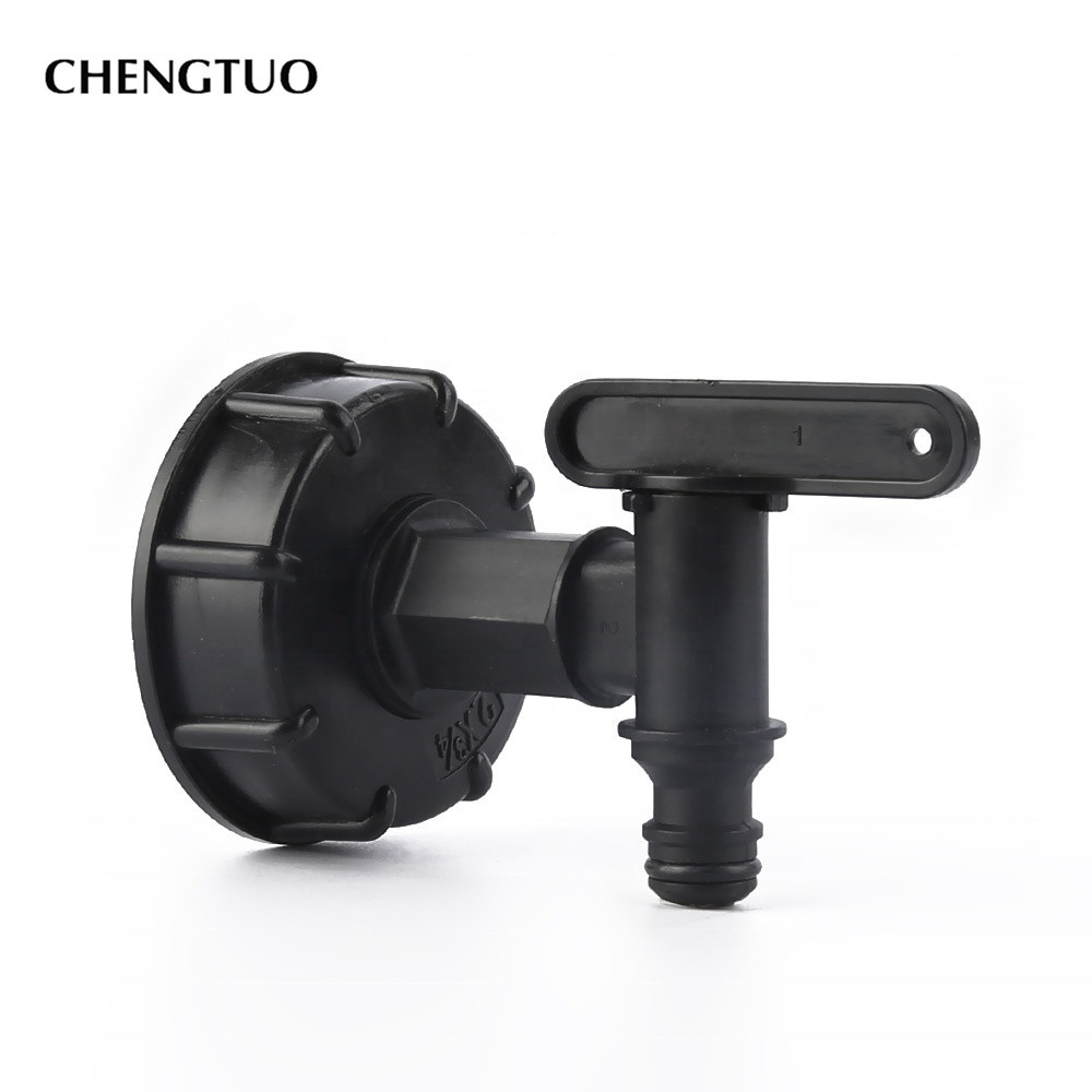 Adapter water tank hose adapter Black Round for IBC Tank IBC Container PLASTIC TAP