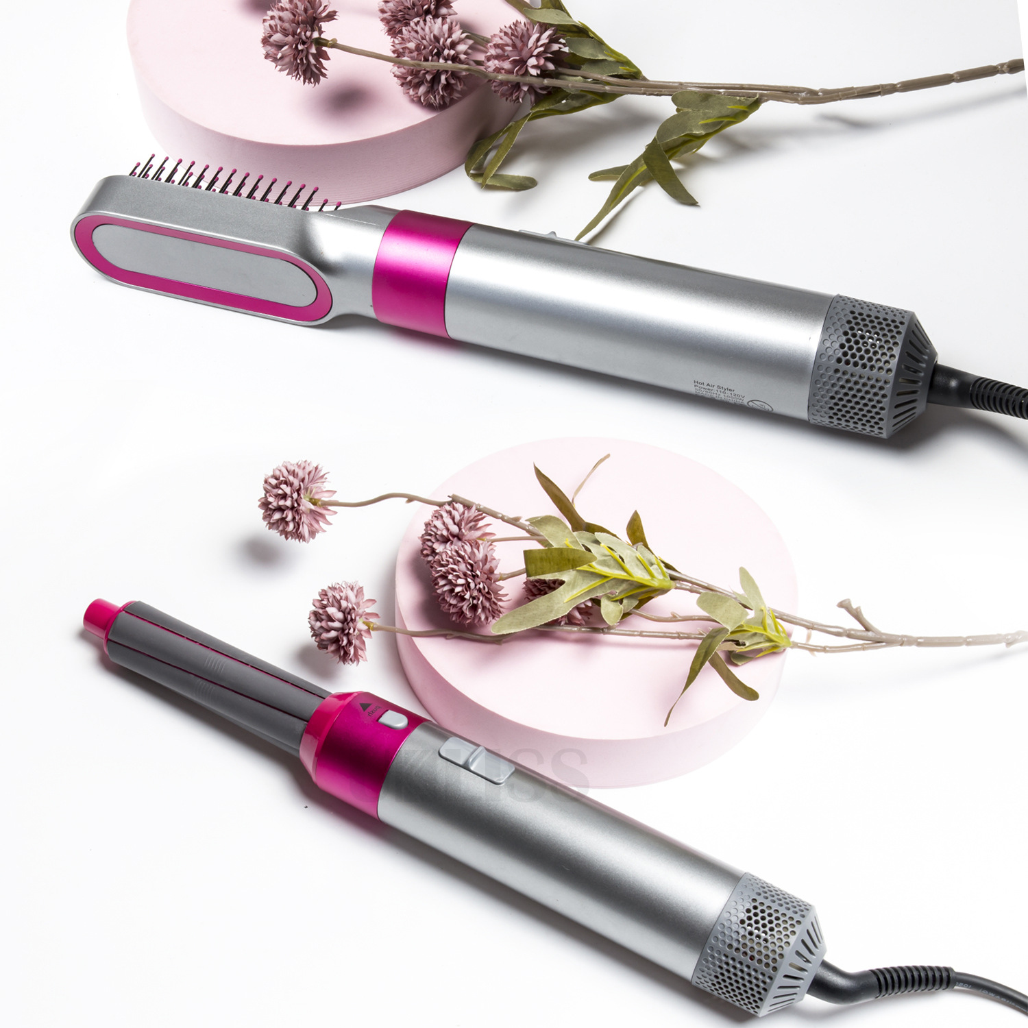 Multi Functional One Step Hot Air Brush Hair Dryer Professional Auto-Rotating Curling Hair Dryer 5 in 1
