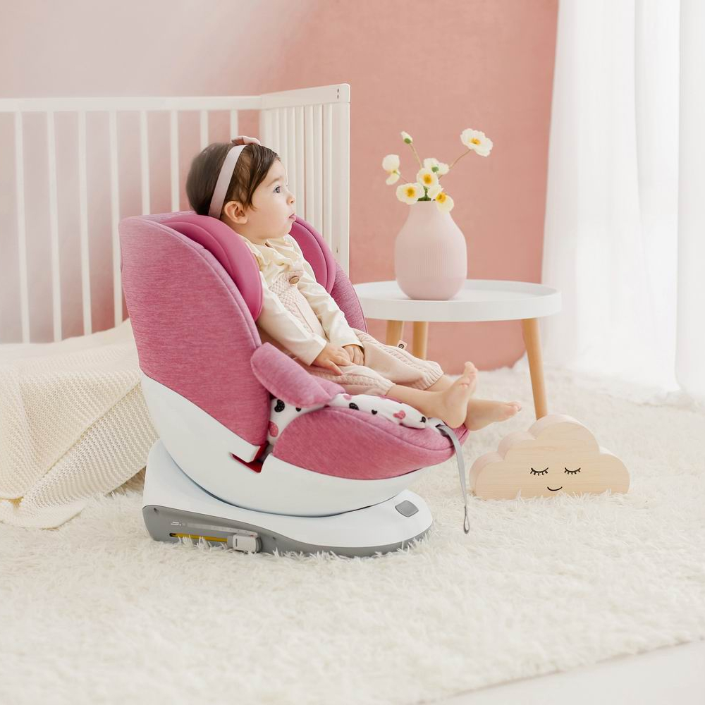 Удобные детские автомобильные сиденья Isofix и Top Tether, розовые, группа 0 + I + II, детское сиденье V106A