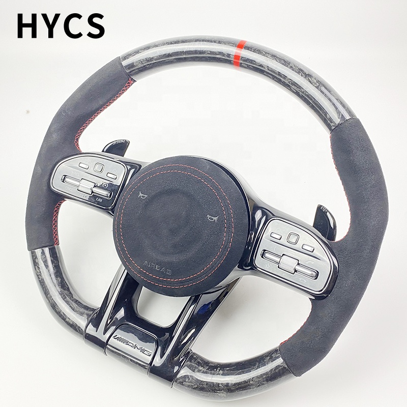 Рулевое колесо из кованого углеродного волокна на заказ для BENZ W204 W205 C118 W177 AMG809 для рулевого колеса Mercedes Benz