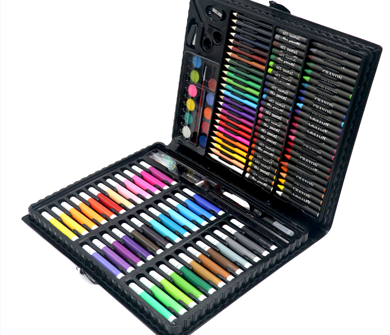 150PCS Drawing Art Set for Kids Painting Customized Box Packing Pcs Plastic Color Material Origin Type Writing Colourful Place