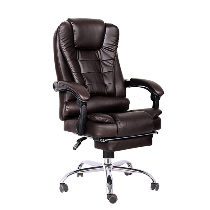 Brown Office Chair For Computer Desk Home Office Furniture Lift Reclining Armchair Conference Chair Office Ergonomic Chair
