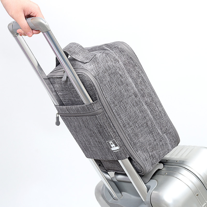 Wholesale waterproof storage sport organizer shoe set bag polyester zipper travel shoe bag