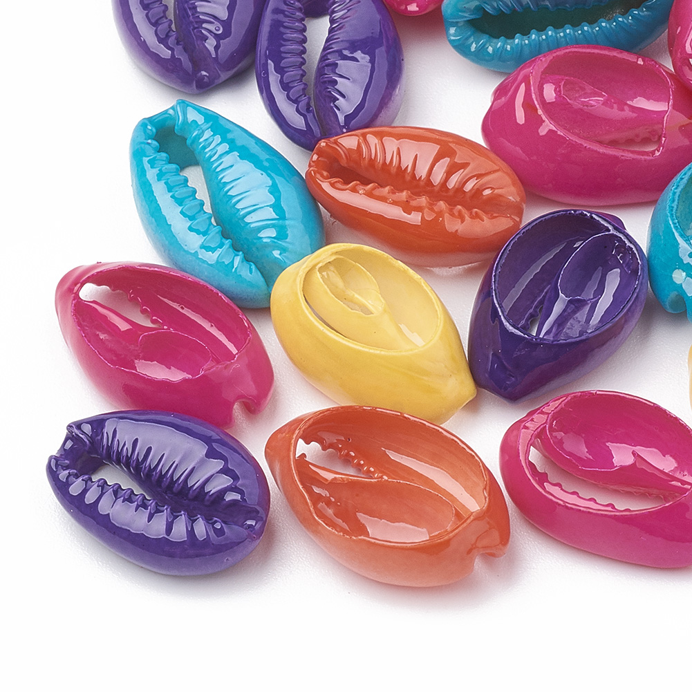 Pandahall разные цвета, окрашенные распылением Cowrie Shell Beads