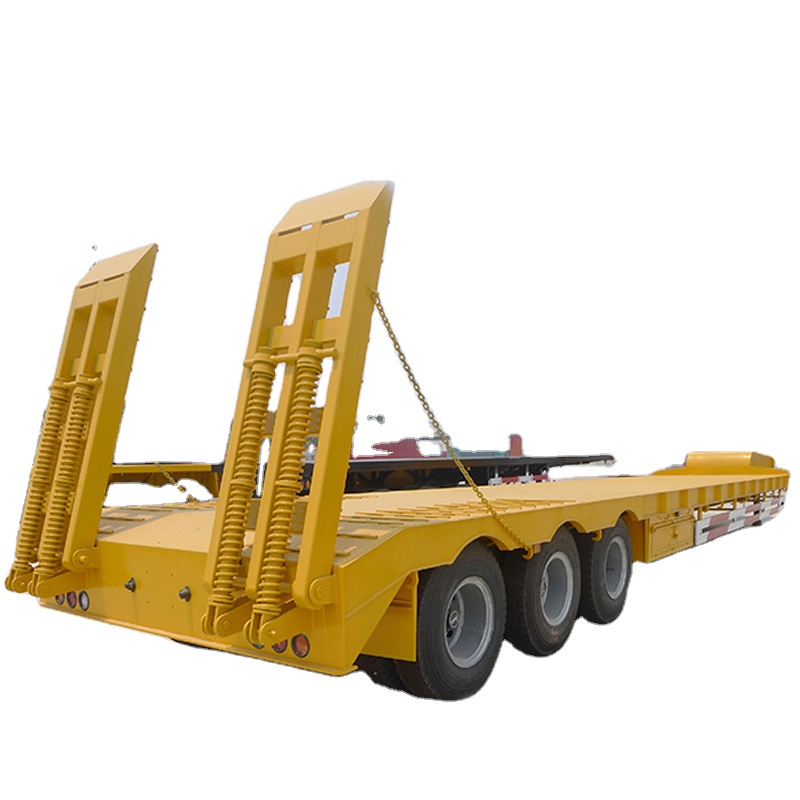 Низкая цена Heavy Duty 3 валовые трейлеры с низкой платформой низкорамный полуприцеп грузовика