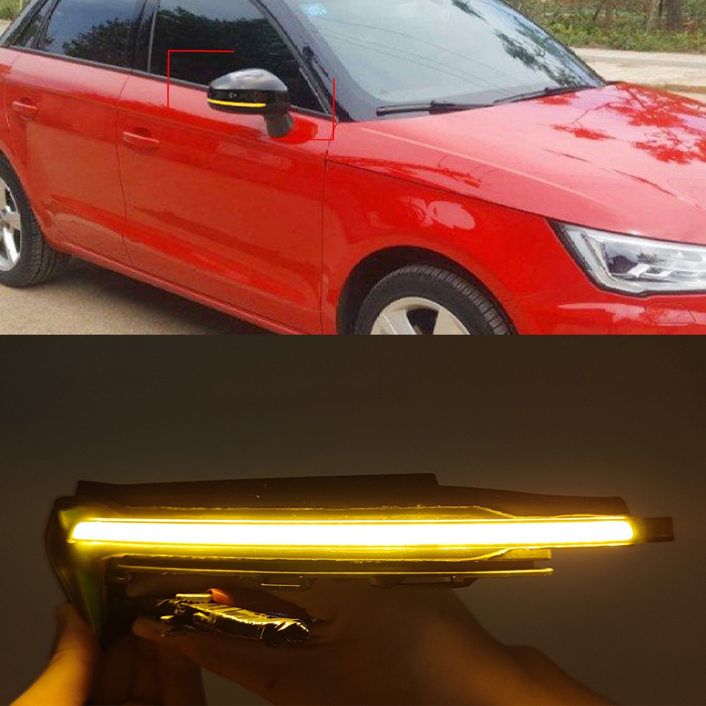 Auto Lighting For Audi A1 8X 2011 2012 2013 2014 2015 2016 2017 LED Dynamic Turn Signal Light Side Wing Rearview Mirror Lamp