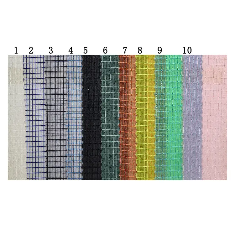 Lattice breathable woven fabric 100 polyester nylon transparent mesh material