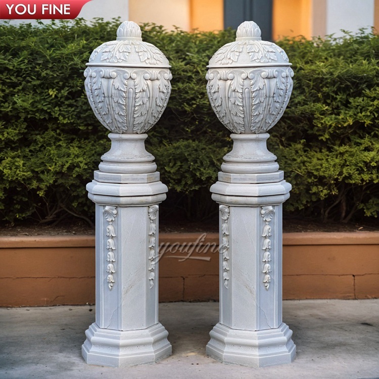 Garden Factory Supplier Antique Stone Marble Planter Flower Vase