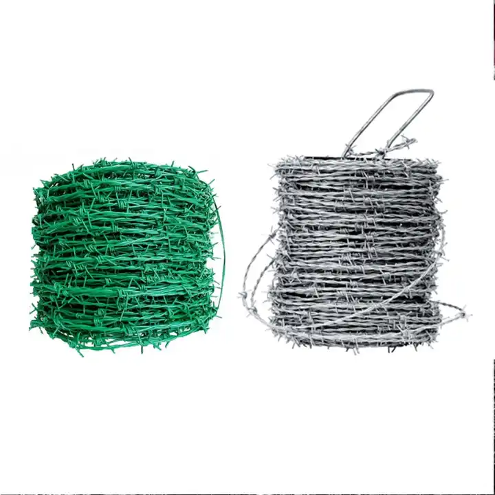 Factory Hot Dipped Galvanized Barbed Wire For Mesh Security Fencing 12.5 Gauge 18 Gauge Pvc Coated Iron Barbed Wire 50kg