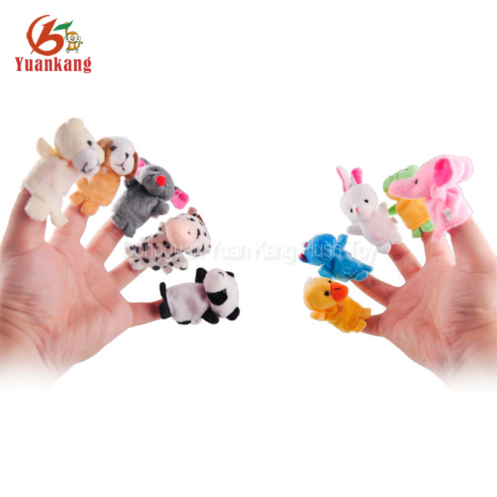 Hot sale mini stuffed funny lovely baby toys plush puppet finger