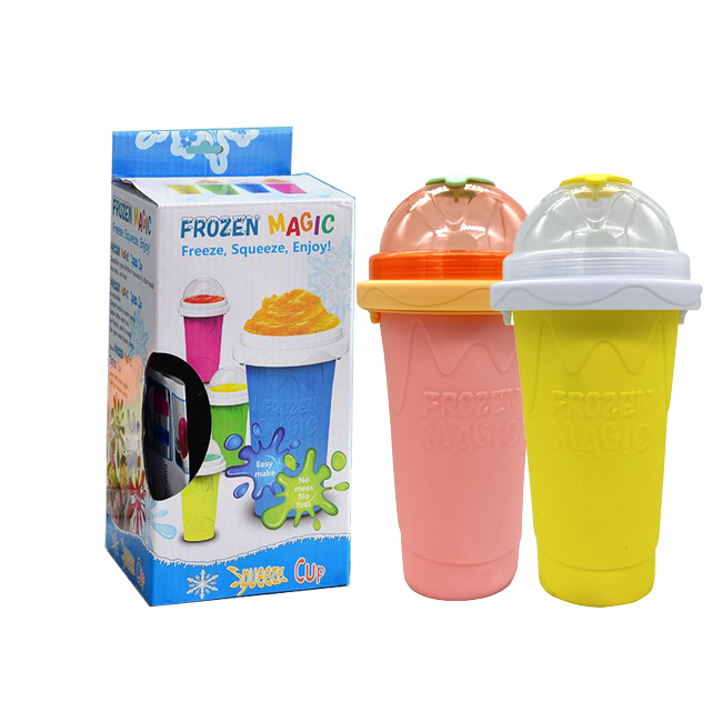 Silicone Slushy Maker Cup с Lid и Straw, DIY, Smoothie Squeeze, Freezer, Magic Mud Cup, amazon Hot Deals