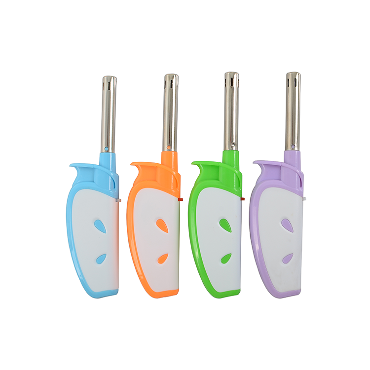 high quality cheap price small bbq lighter refillable butane gas lighter kitchen plastic lighter