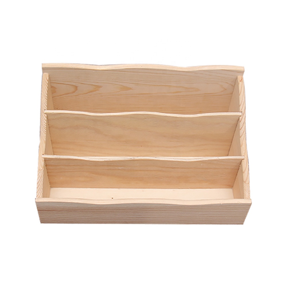 Custom friendly office stationery desktop document storage wooden file box