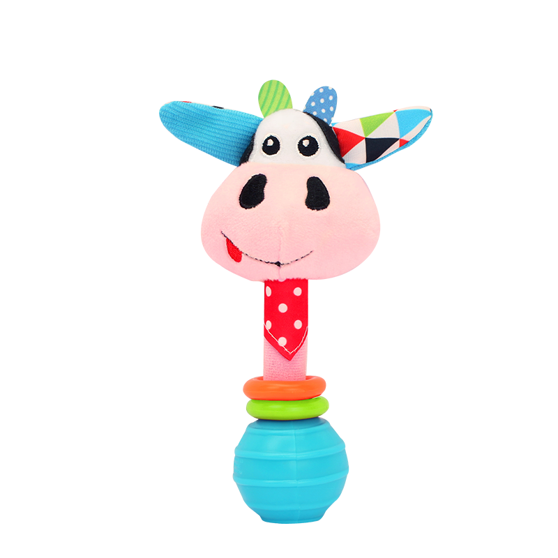 Jollybaby Китай детские игрушки 2017 оптовая продажа мультипликационных многофункциональных животных пластиковые плюшевые детские погремушки игрушки