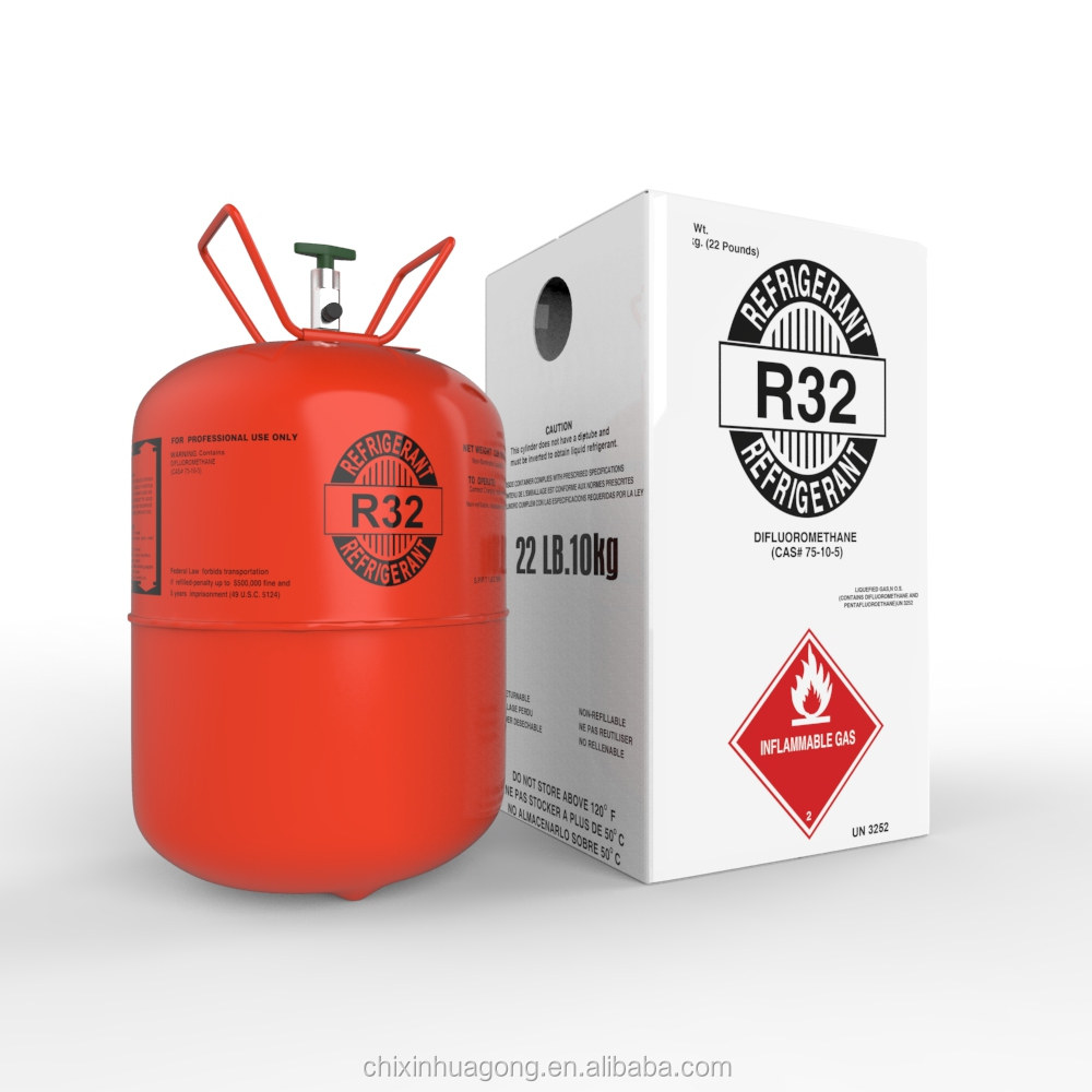 Quzhou factory R32 газообразный хладагент R32 для кондиционирования воздуха одноразовый цилиндр 7 кг