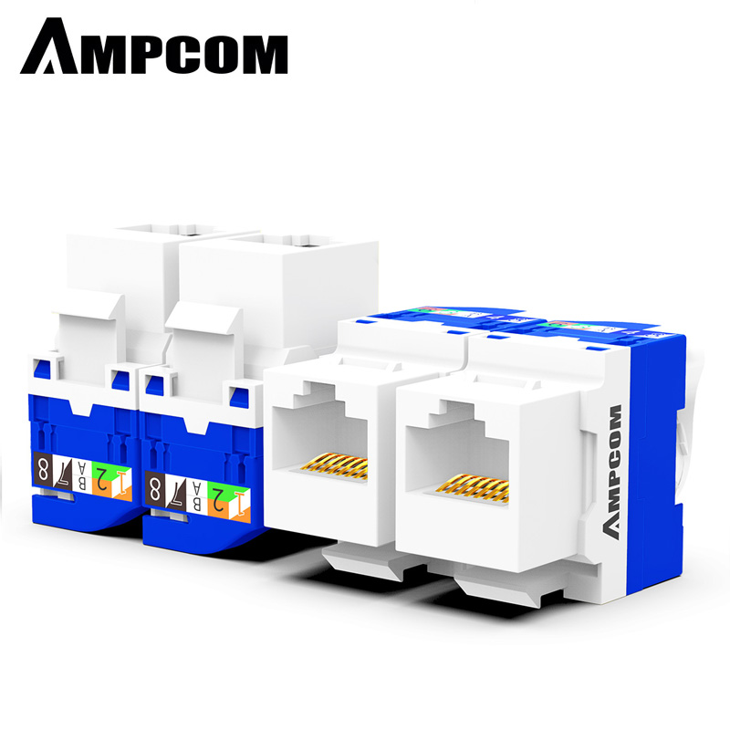 Ampcom CAt6 замочного зажима RJ45 сетевой инструмент меньше Модуль Розетка поддержка 10 Гбит PoE 4 вида цветов в наличии